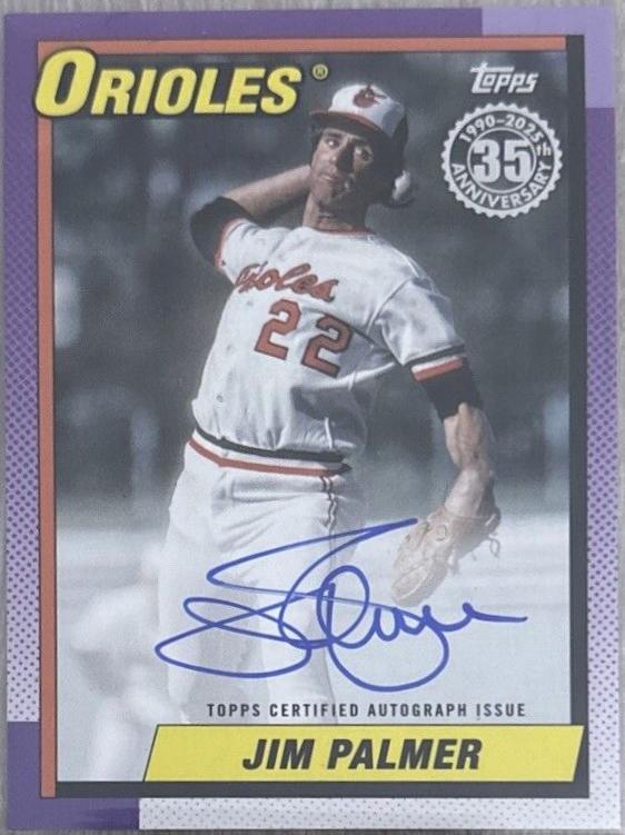 Jim Palmer #90A-JP 2025 Topps 1990 Autograph Baseball