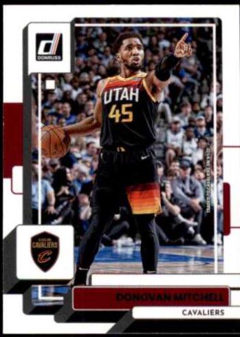Donovan Mitchell #111 Basketball Cards 2022 Panini Donruss