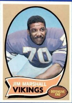 Jim Marshall #213 Football Cards 1970 Topps