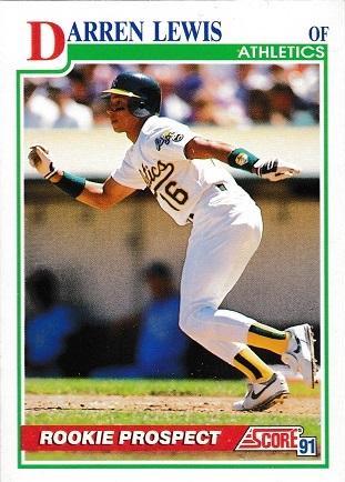 Darren Lewis #350 Baseball Cards 1991 Score