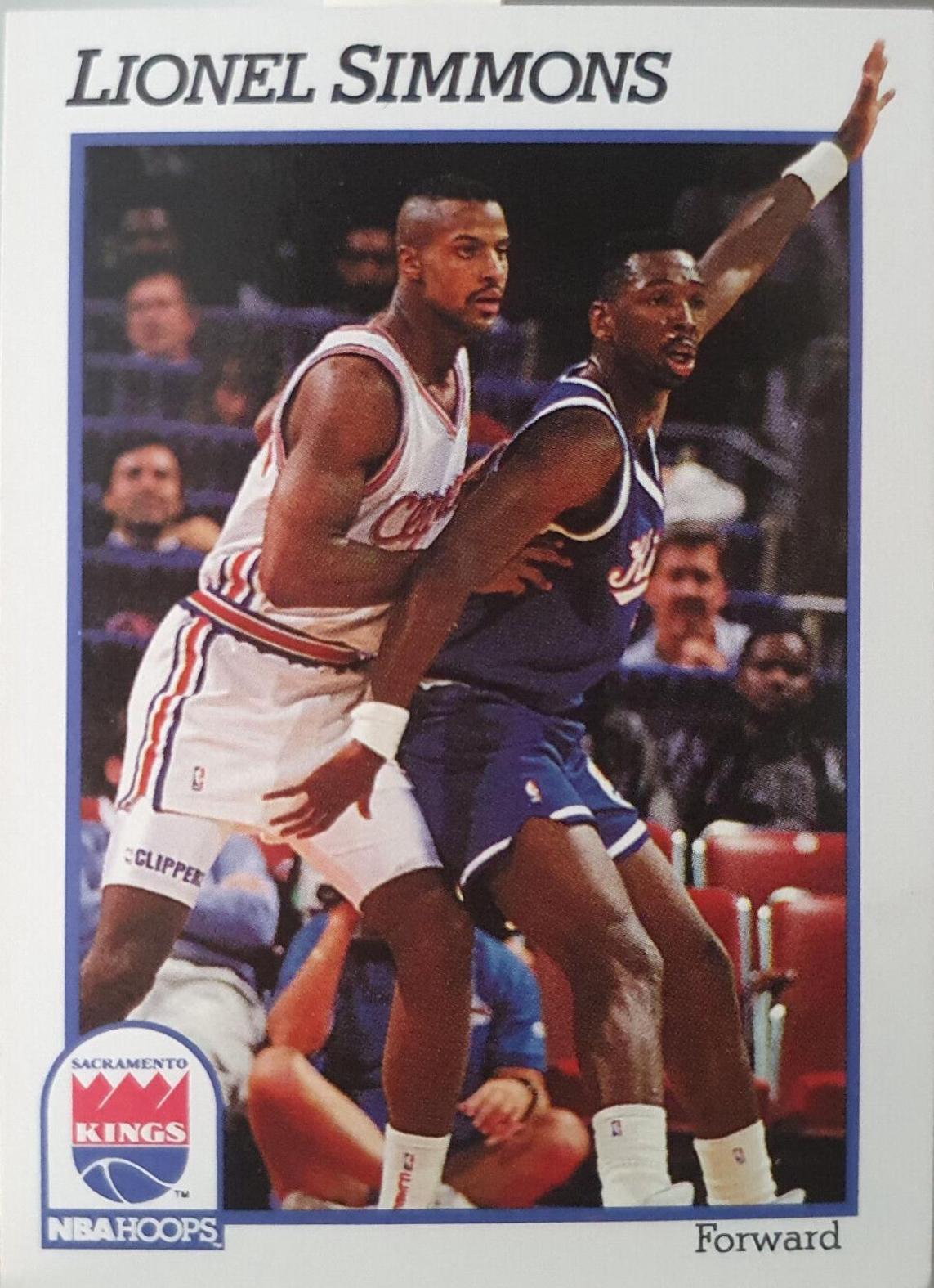 Lionel Simmons #185 Basketball Cards 1991 Hoops