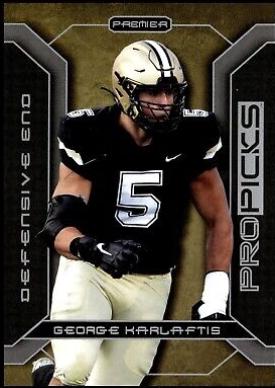 George Karlaftis #PP-45 Football Cards 2022 Pro Picks Premier