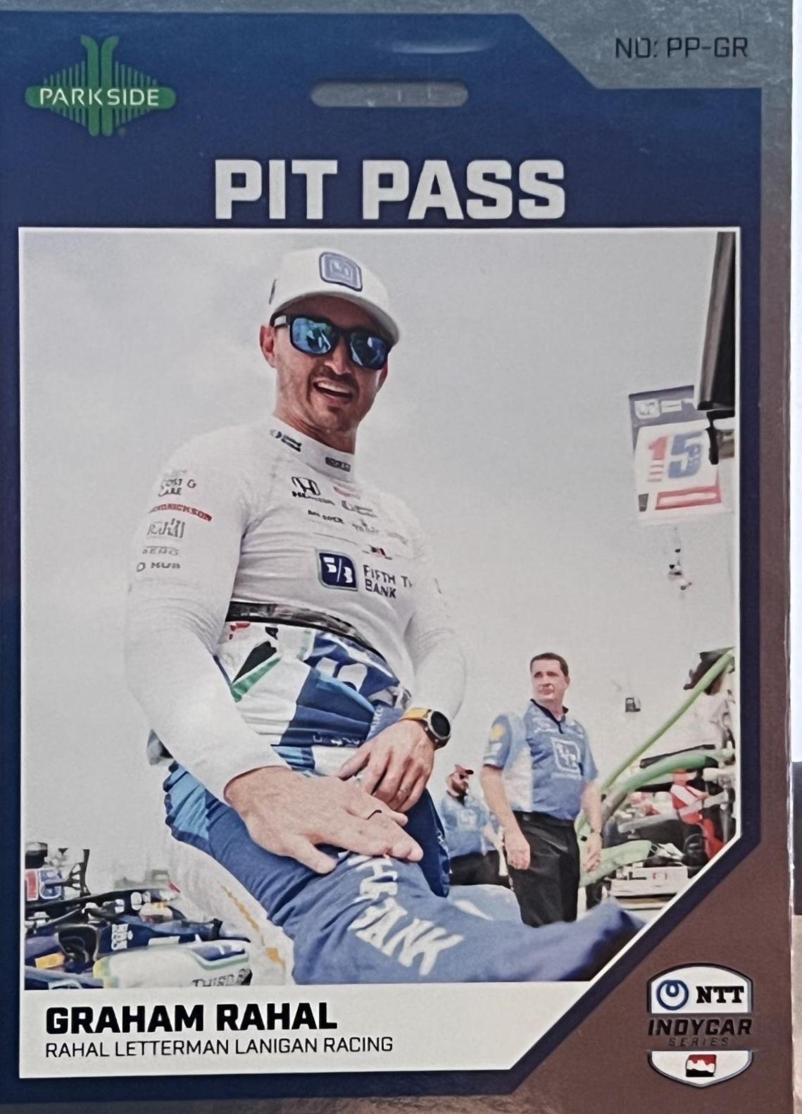 Graham Rahal #PP-GR Racing Cards 2024 Parkside NTT IndyCar Pit Pass