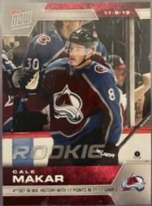 Cale Makar #50 Hockey Cards 2019 Topps Now NHL Stickers