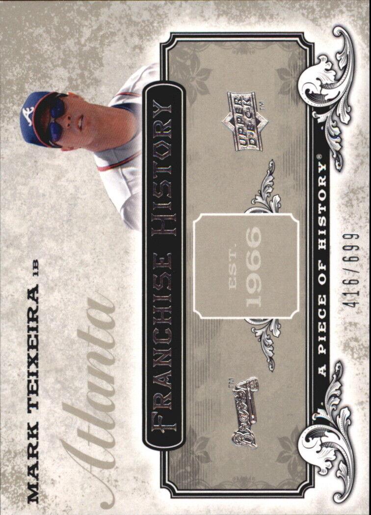 Mark Teixeira #FH-3 Baseball Cards 2008 Upper Deck Piece of History Franchise History