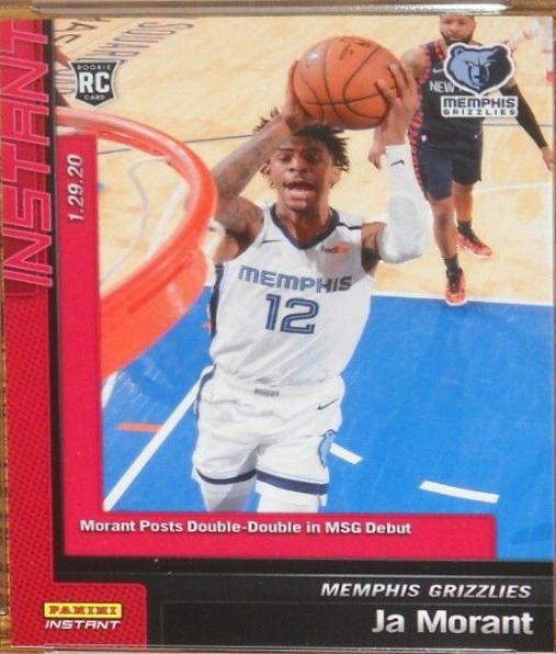 JA Morant #80 Basketball Cards 2019 Panini Instant