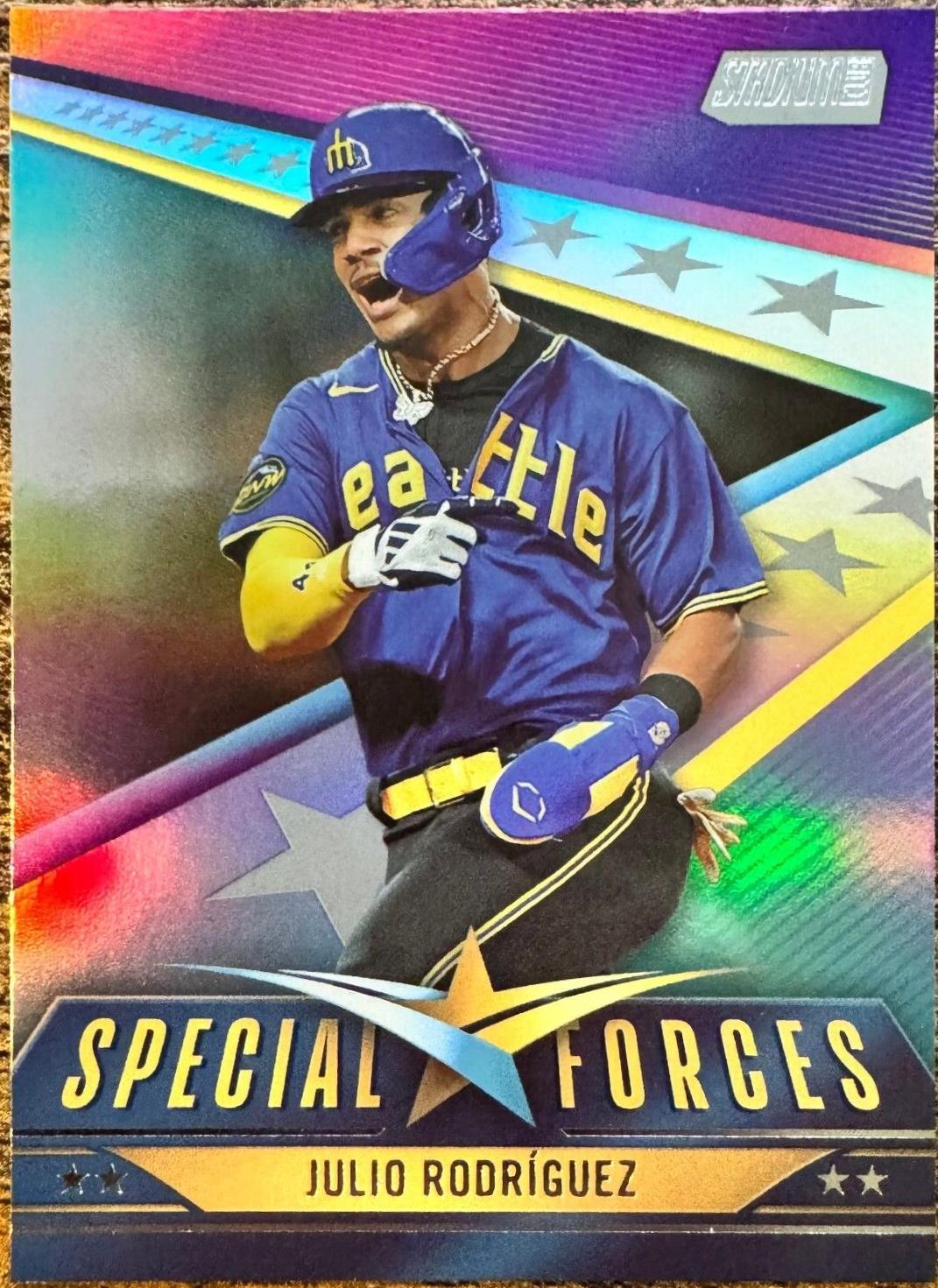 Julio Rodriguez #SF-14 Baseball Cards 2024 Topps Stadium Club Special Forces