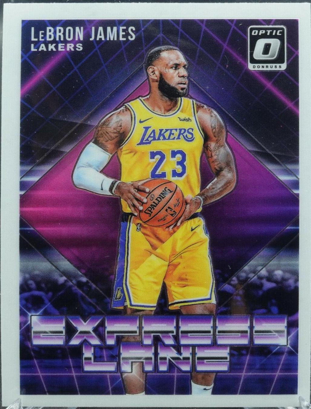 LeBron James #4 Basketball Cards 2018 Panini Donruss Optic Express Lane