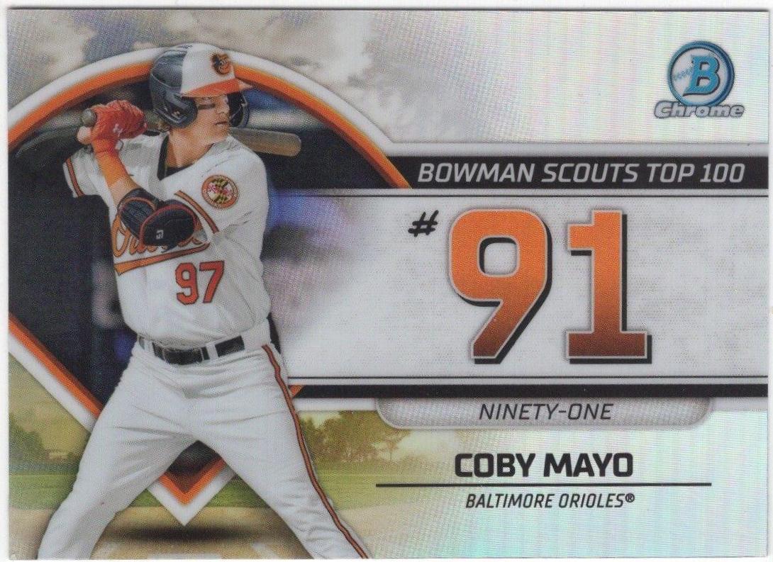 Coby Mayo #BTP-91 2023 Bowman Scouts Top 100 Baseball