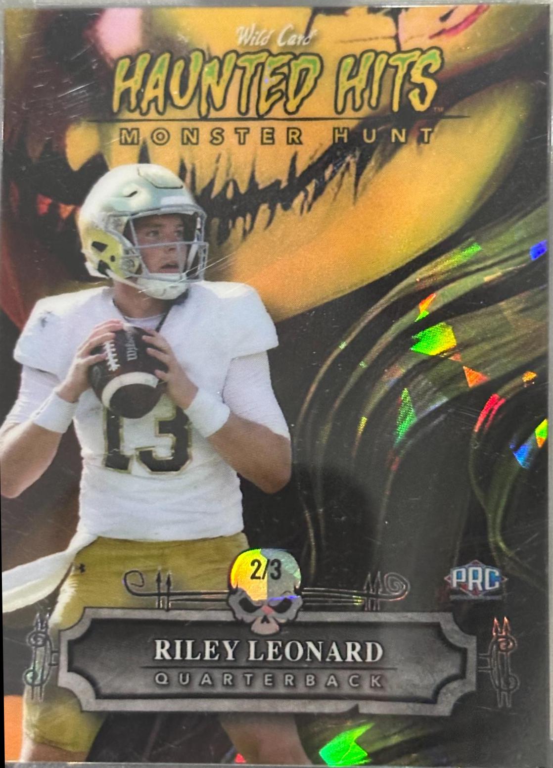 Riley Leonard #HHW-RL 2024 Wild Card Haunted Hits Football