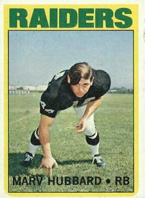Marv Hubbard #54 Football Cards 1972 Topps
