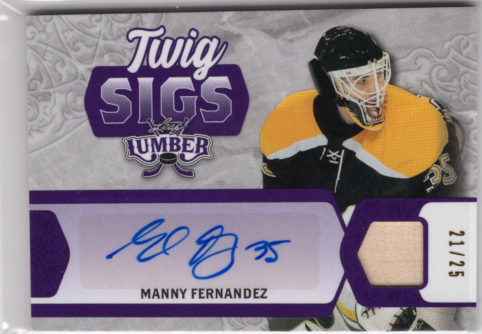 Manny Fernandez #TS-MF1 2021 Leaf Lumber Twig Sigs Hockey