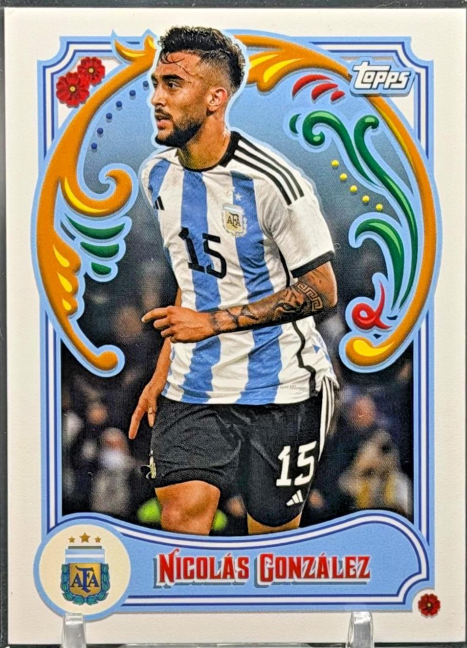 Nicolas Gonzalez #29 2023 Topps Argentina Fileteado Soccer