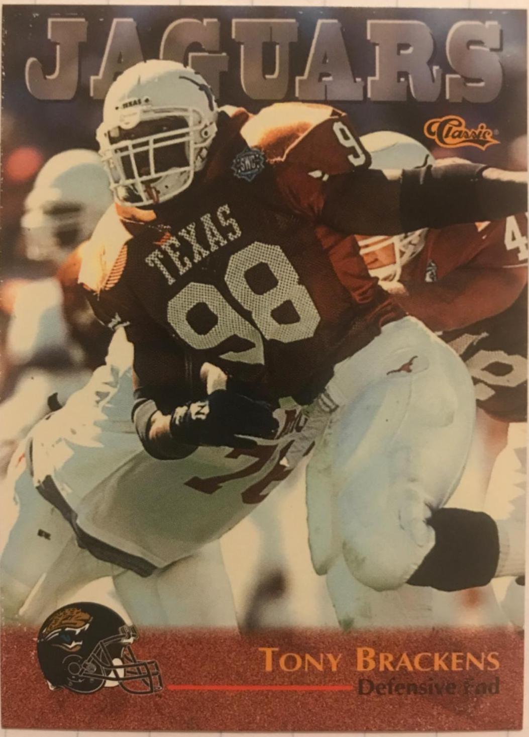 Tony Brackens #7 Football Cards 1996 Classic NFL Draft