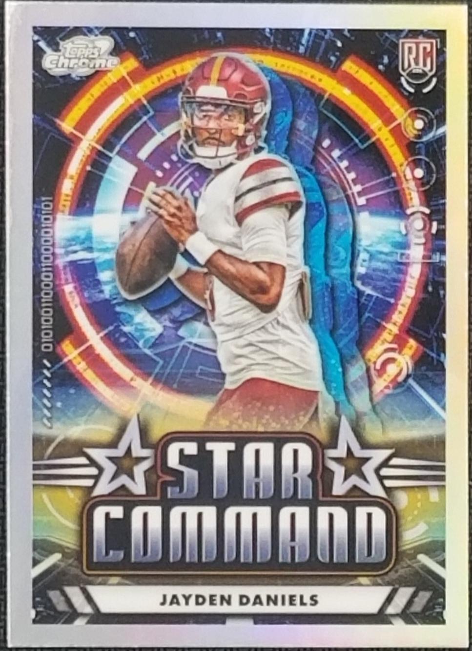 Jayden Daniels #SC-25 Football Cards 2024 Topps Cosmic Chrome Star Command