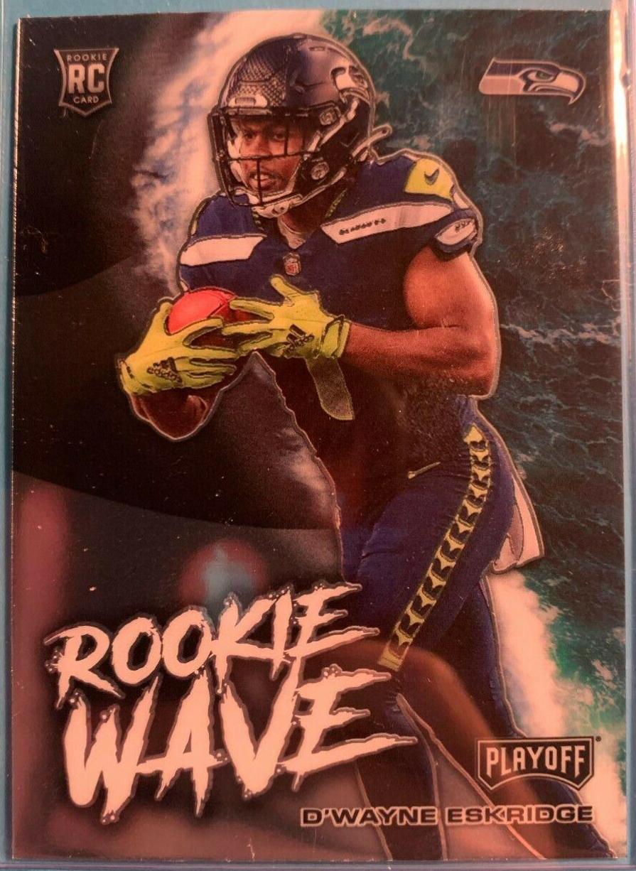 D'Wayne Eskridge #RW-DES Football Cards 2021 Panini Playoff Rookie Wave