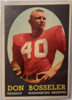 Don Bosseler #132 Football Cards 1958 Topps