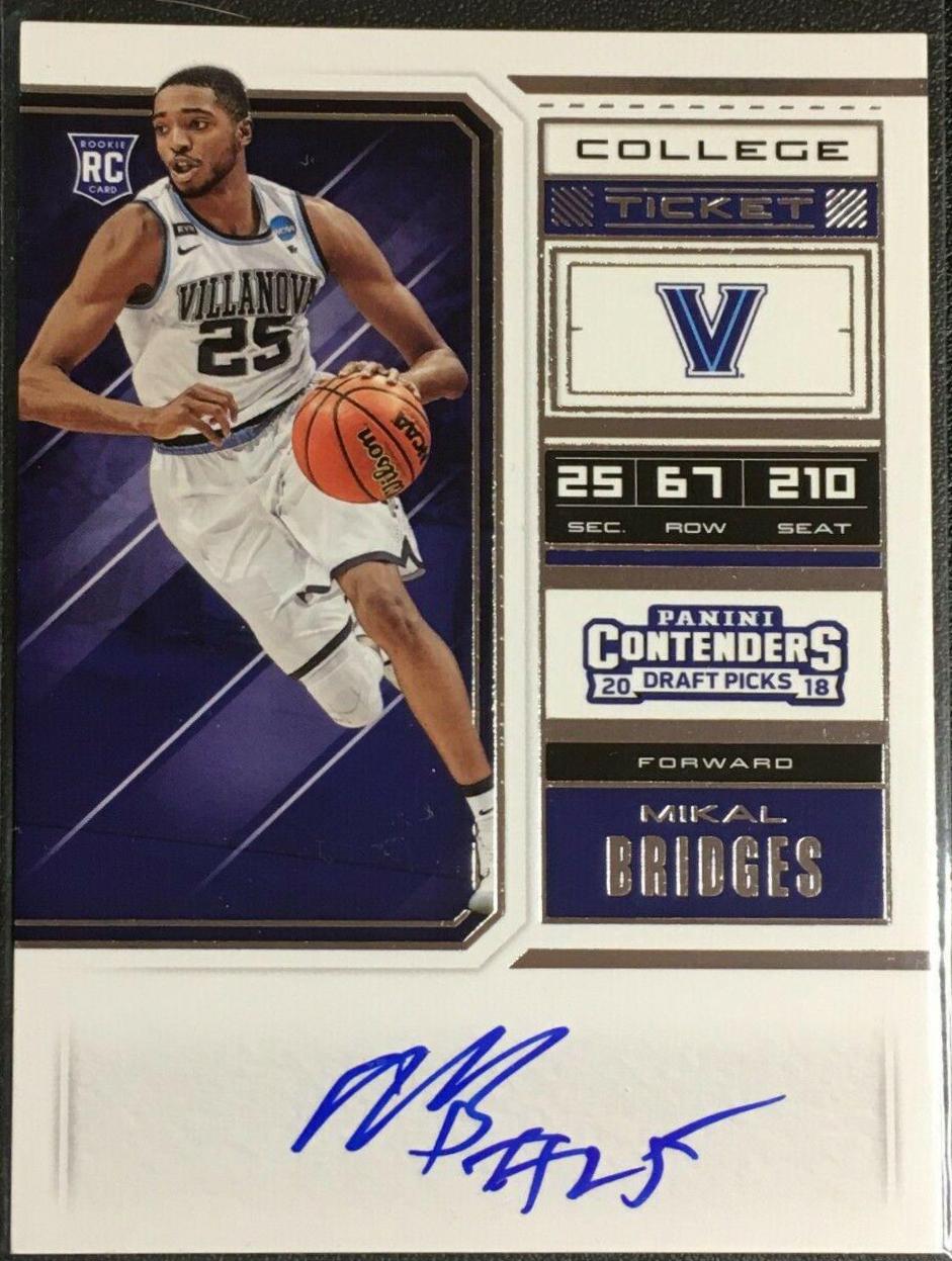 Mikal Bridges [Autograph] #60 Prices | 2018 Panini Contenders 