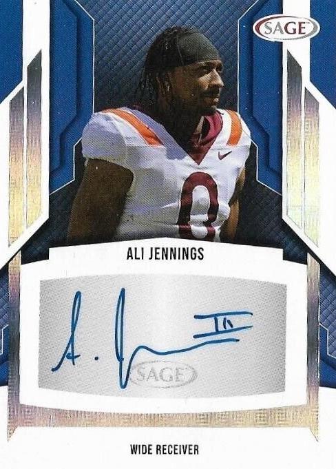 Ali Jennings #A-AJ Football Cards 2024 Sage HIT Autographs