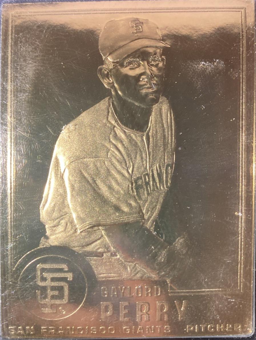 Gaylord Perry #82 1996 Danbury Mint 22kt Gold Baseball