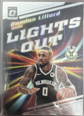 Damian Lillard #1 Basketball Cards 2023 Donruss Optic Lights Out