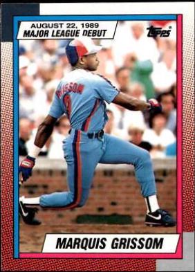 Marquis Grissom #48 Baseball Cards 1990 Topps Major League Debut