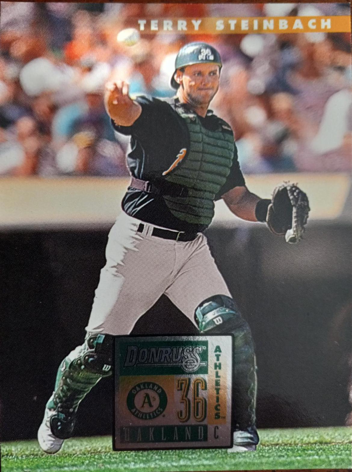 Terry Steinbach #24 Baseball Cards 1996 Panini Donruss