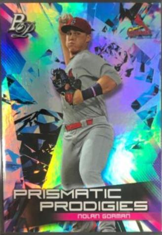 Nolan Gorman #8 Baseball Cards 2019 Bowman Platinum Prismatic Prodigies