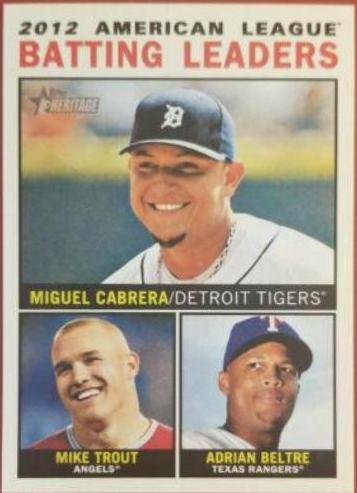 AL Batting Leaders #8 Baseball Cards 2013 Topps Heritage