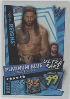 Roman Reigns #LE5R Wrestling Cards 2021 Topps Slam Attax WWE Limited Edition Blue