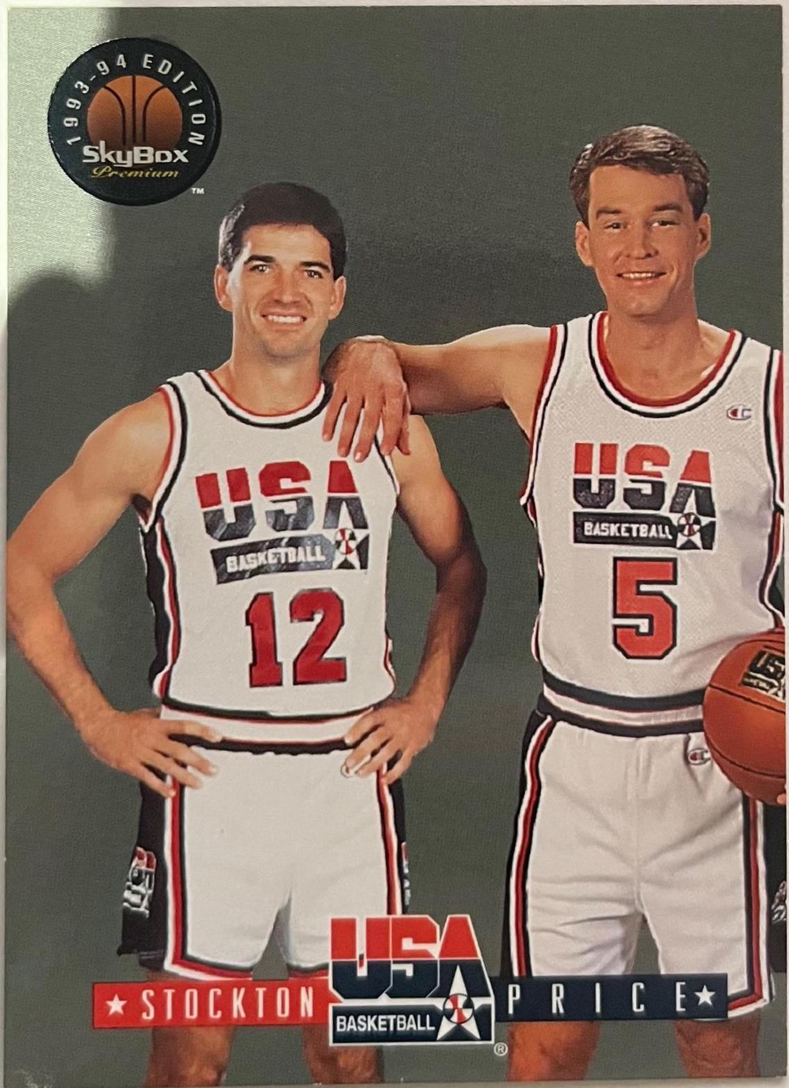 John Stockton, Mark Price #6 Basketball Cards 1994 Skybox USA Basketball