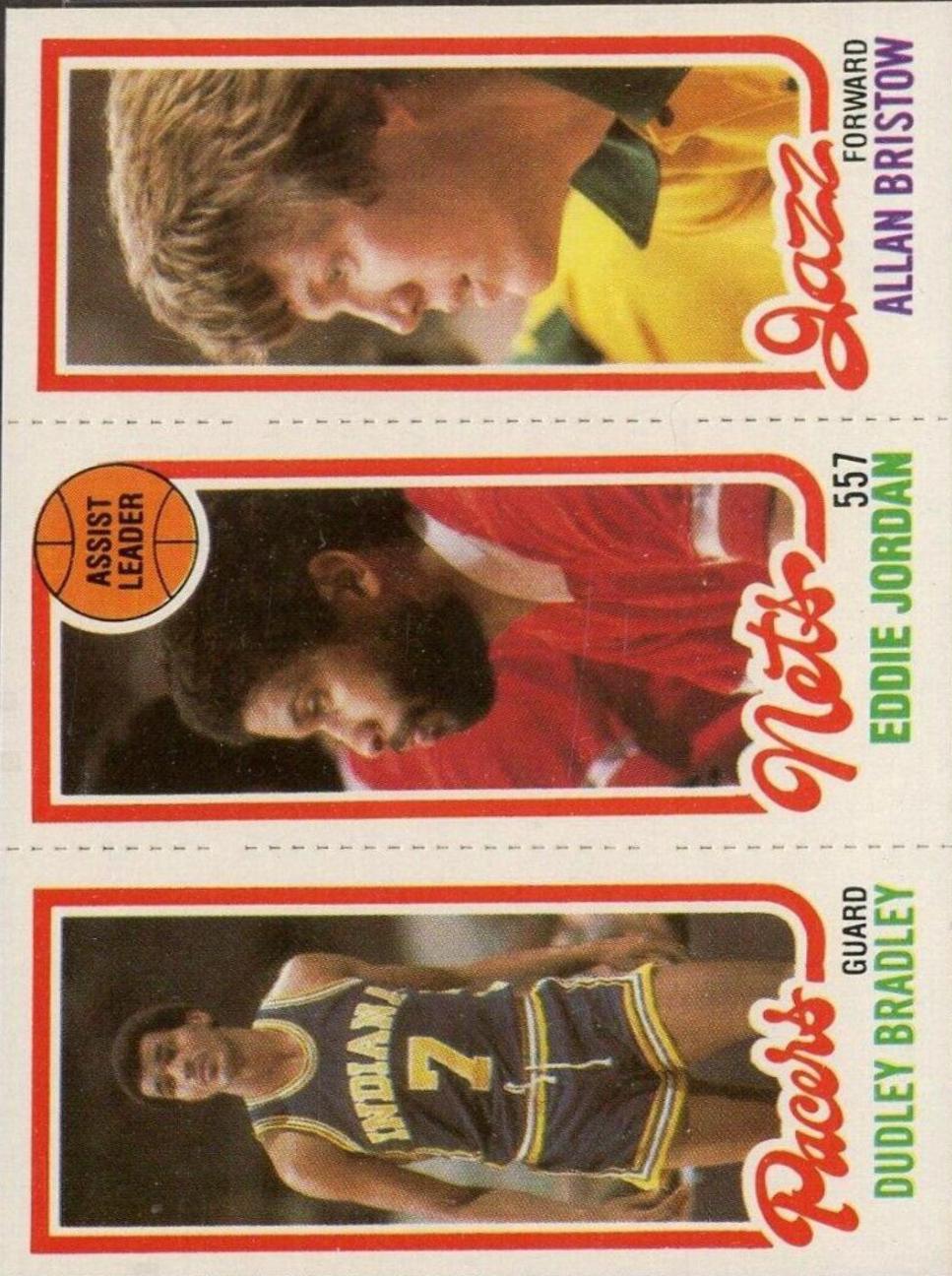Bradley, Jordan, Bristow Basketball Cards 1980 Topps