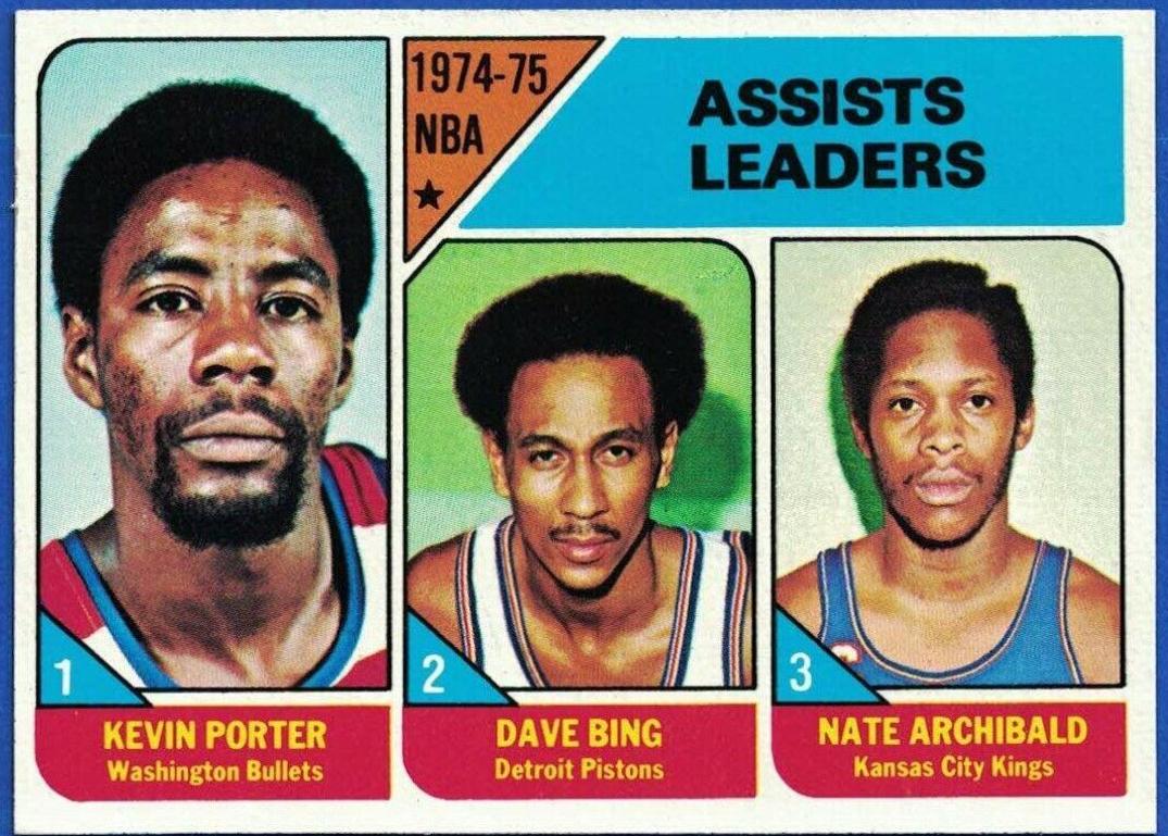 NBA Assists Leaders: Porter, Bing, Archibald #5 Basketball Cards 1975 Topps
