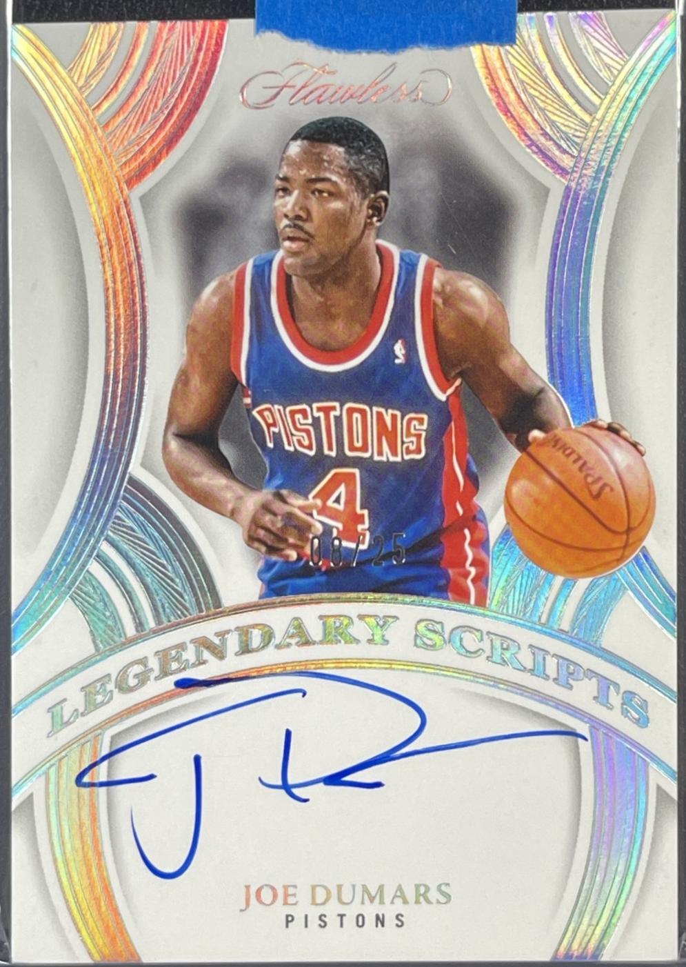 Joe Dumars #11 2024 Panini Flawless Legendary Scripts Basketball