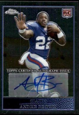 Andre Brown [Black Refractor Autograph] #TC153