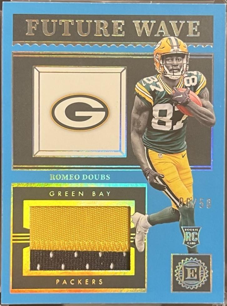Romeo Doubs #FWM-24 2022 Panini Encased Football Future Wave Materials