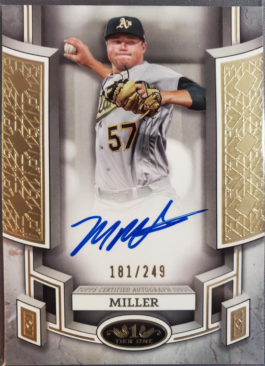 Mason Miller #BOA-MM1 2024 Topps Tier One Break Out Autograph Baseball