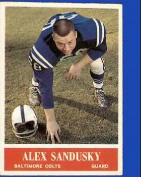 Alex Sandusky #10 Football Cards 1964 Philadelphia
