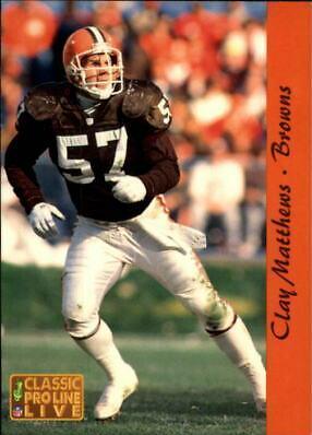 Clay Matthews #43 Football Cards 1993 Pro Line Live