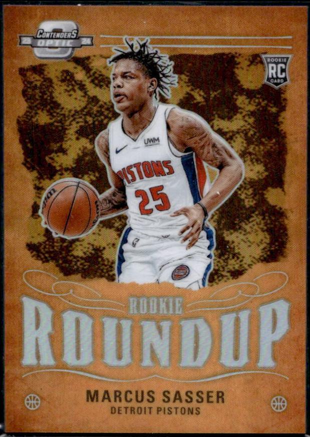 Marcus Sasser #9 Basketball Cards 2023 Panini Contenders Optic Rookie Roundup