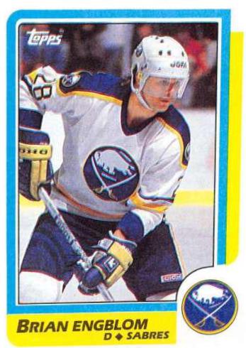 Brian Engblom #40 Hockey Cards 1986 Topps
