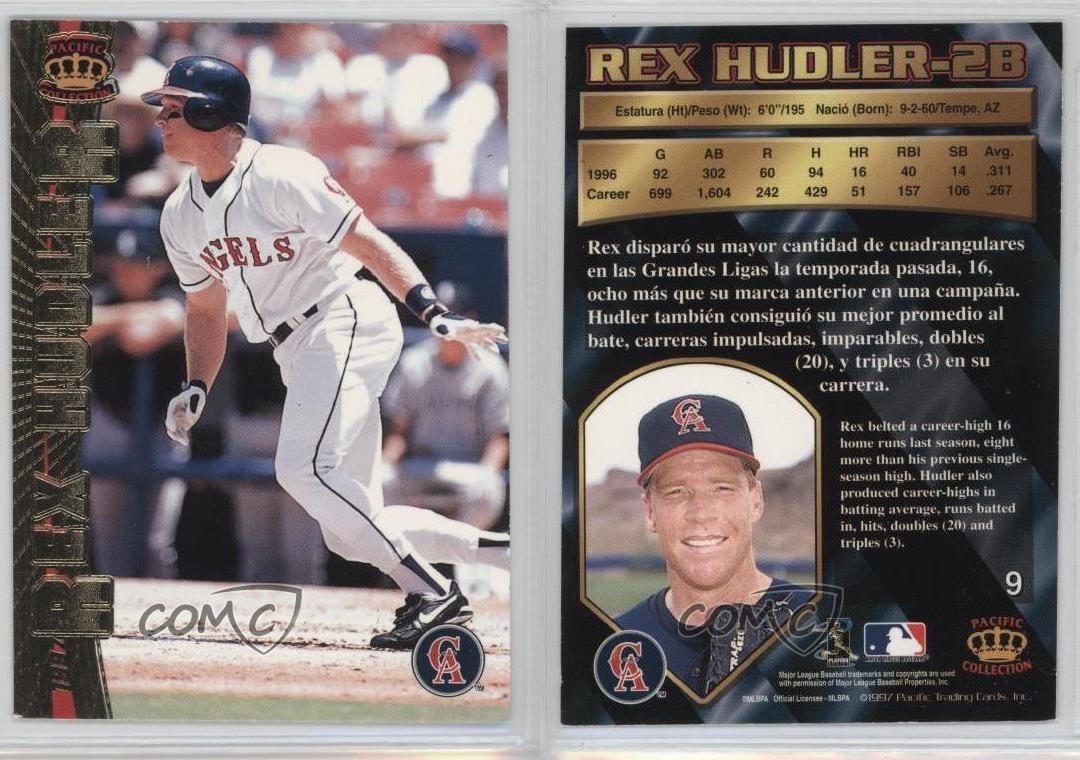Rex Hudler #9 Baseball Cards 1997 Pacific Crown Collection