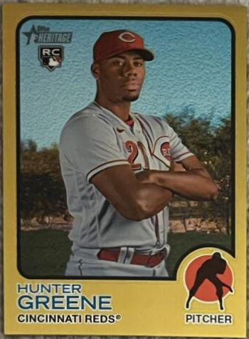 Hunter Greene [Chrome Gold Border Refractor] #694 Prices | 2022