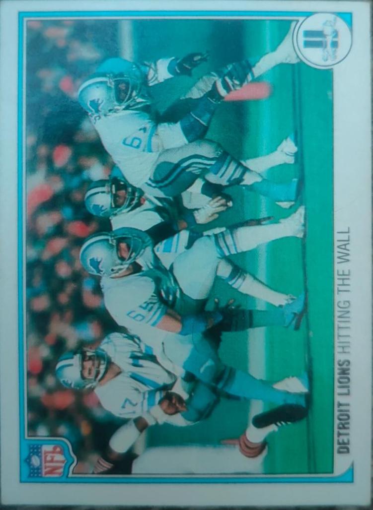 Detroit Lions #17 Football Cards 1983 Fleer Team Action