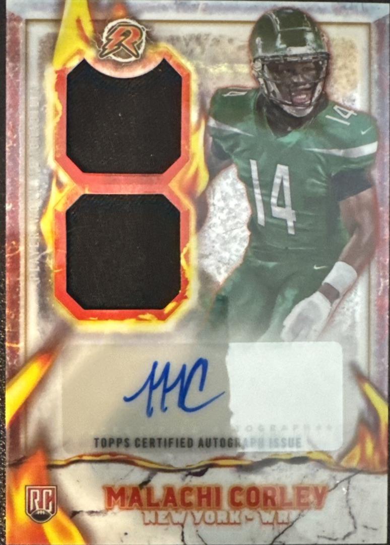 Malachi Corley #IPA-MC 2024 Topps Resurgence Ignite Rookie Patch Autograph Football