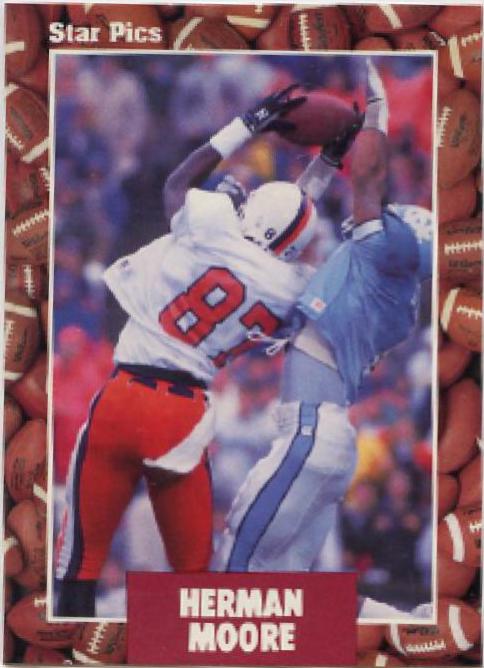 Herman Moore #9 Football Cards 1991 Star Pics