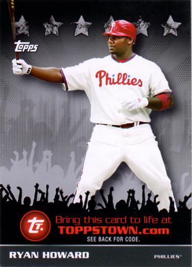 Ryan Howard #TTT9 Baseball Cards 2009 Topps Toppstown