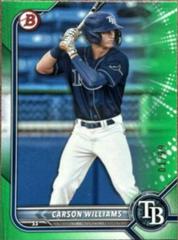 Carson Williams [Green] #BD-14 Baseball Cards 2022 Bowman Draft Prices