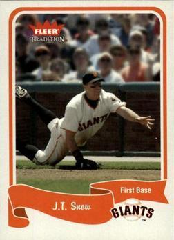 J. T. Snow #66 Baseball Cards 2004 Fleer Tradition