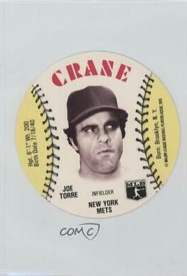Joe Torre Baseball Cards 1976 Crane Potato Chips Discs